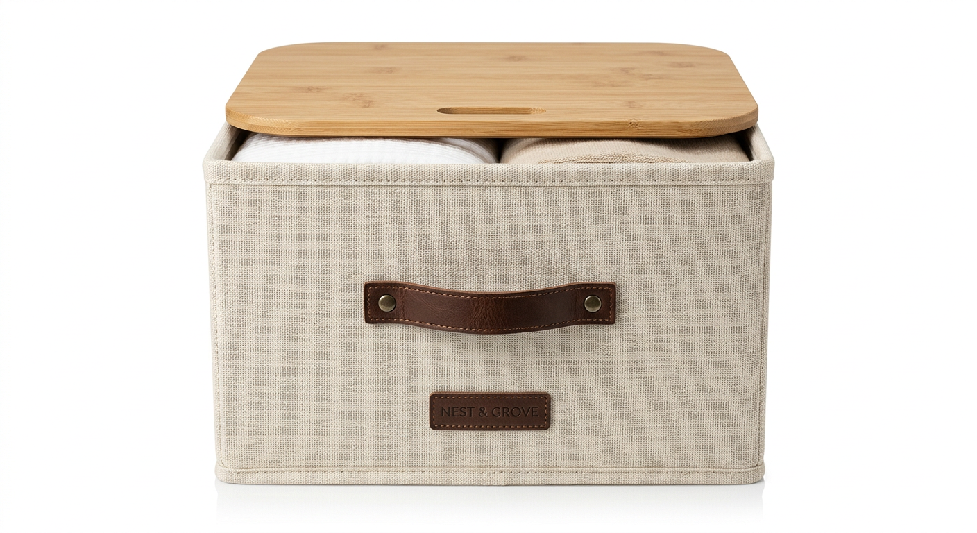 Bamboo Lid Storage Bin