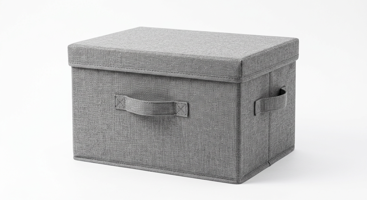Gray Fabric Storage Box